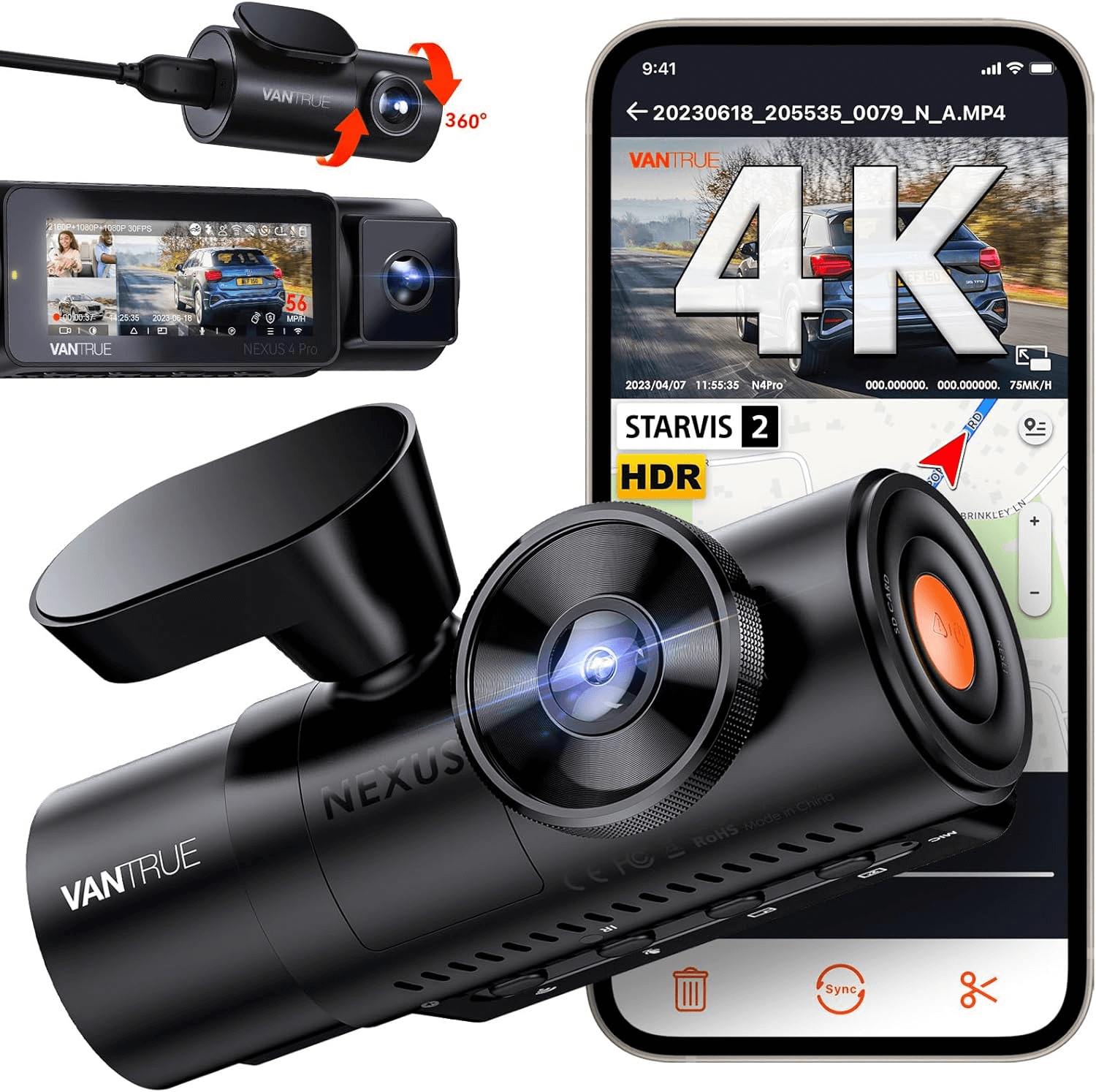 Vantrue N4 Pro Dashcam : Target