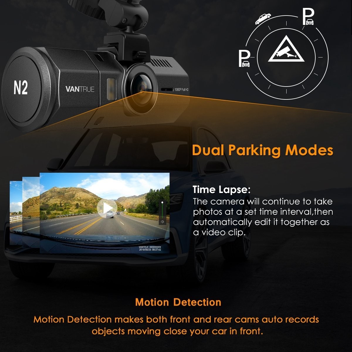 Vantrue N2S 4K Dash Cam with GPS, For Car Camera at Rs 8119 in