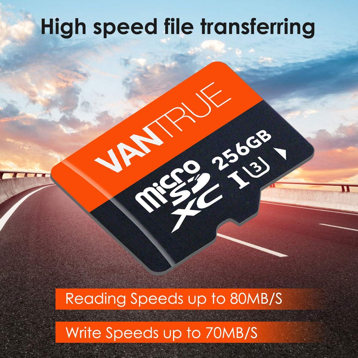 Vantrue 256GB card included) Vantrue 3 Channel 4K Dash Cam, 4K+