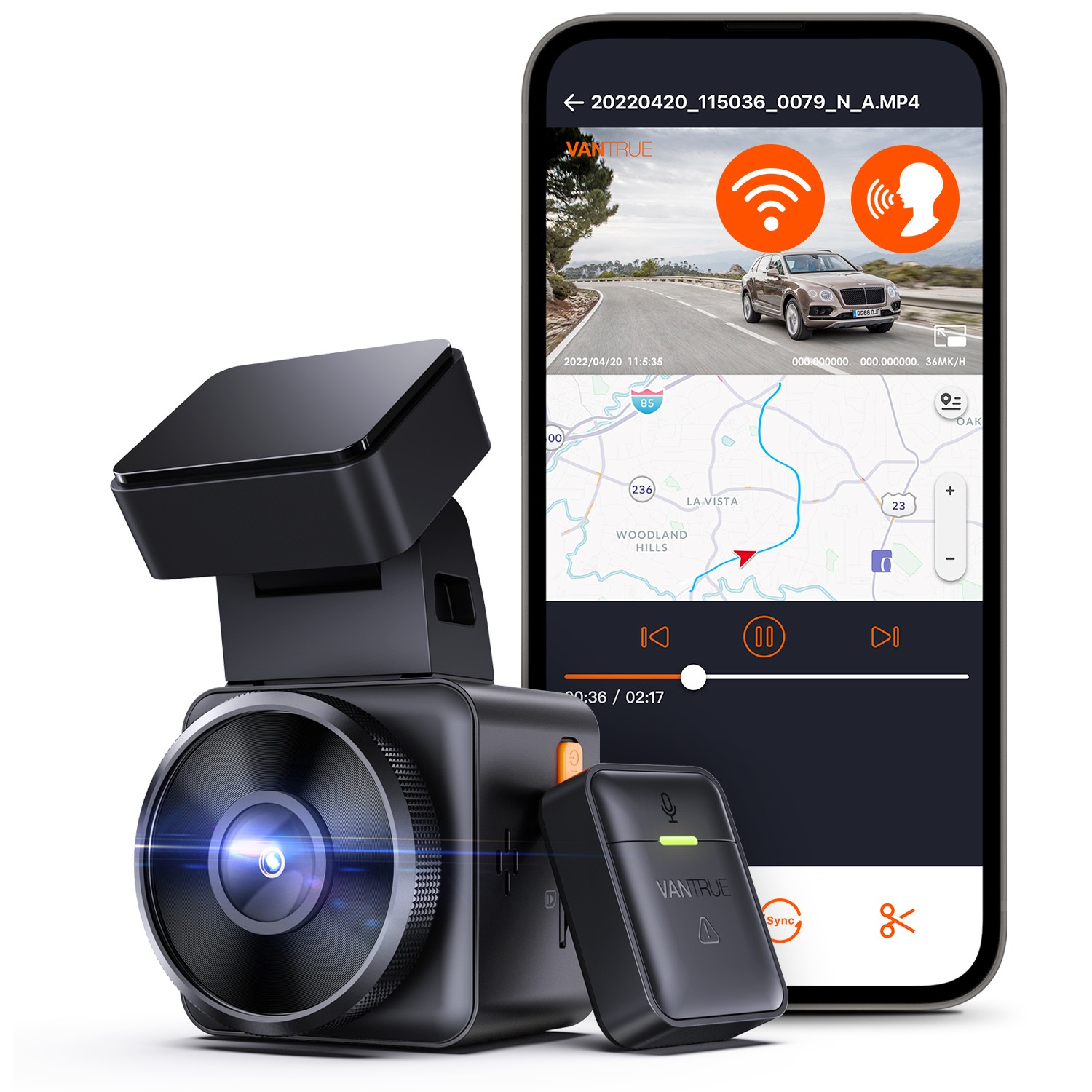 Cordless Dash Cam – Vantrue