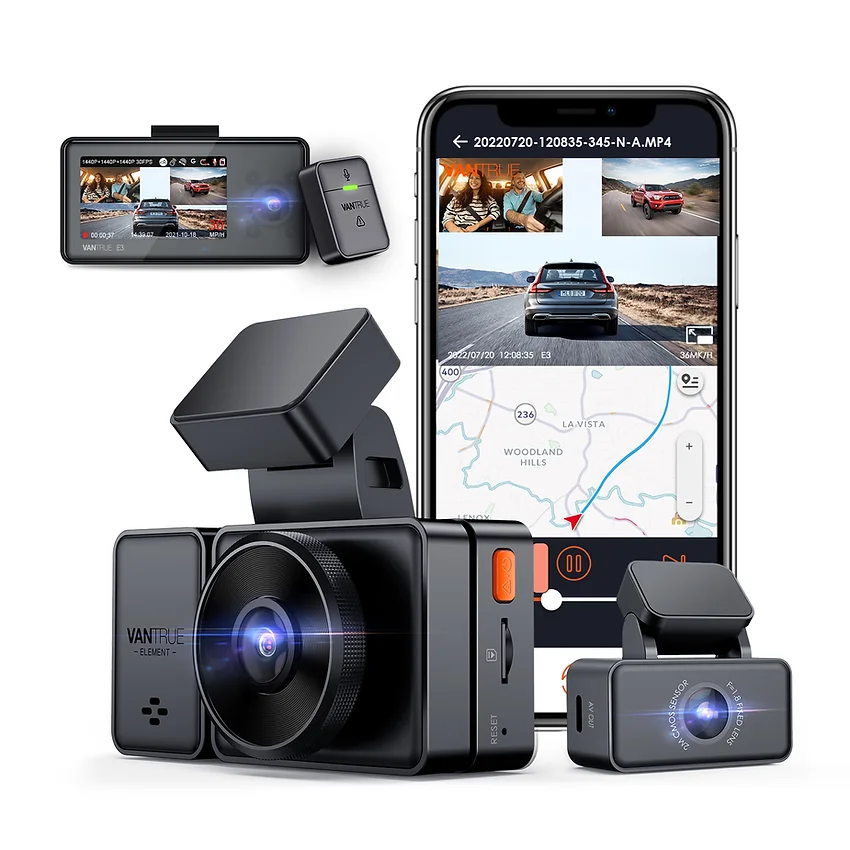 Vantrue Element 3 Triple WiFi Dash Cam