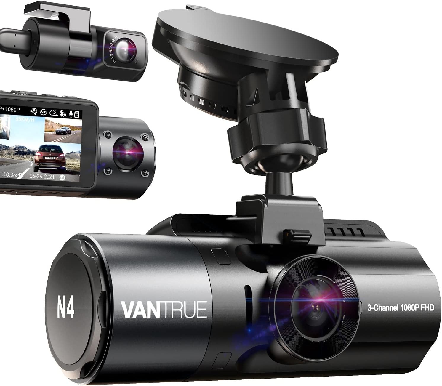 Vantrue S1-G Dual 1080P FHD Dash Cam Front and Rear Super